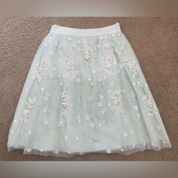 ASOS Embellished Ice Mint Midi Skirt - Picture 4 of 10